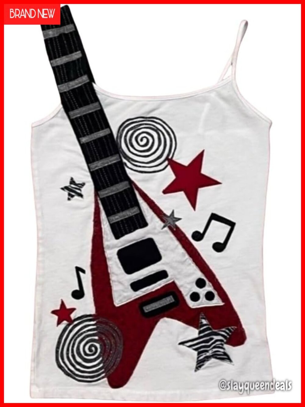 Punk Rock Tank Top Graphic Camisole Y2K Crop Shirt Grunge Emo Alt Tee Sleeveless